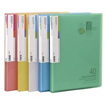 문화산업 A4 투명 클리어화일 40매 30매 20매 10매 5매, E. 40P투명 F423-7 적색