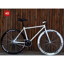( 픽시자전거 ) 입문용 26인치 픽시자전거 30/40/60림, 화이트블랙 40림 + 플랫바