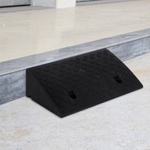 휠체어 진입판 문턱경사로 높이13cm 안전 경사로발판 (50×27×13cm), 블랙