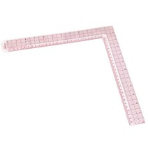 키링 투명 그레이딩 직각자 기역자 LARGE (12inch 26cm) 미니 각자 L자, 1개