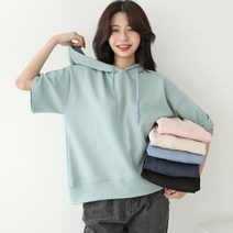 봄 여름 데일리 캐주얼 박스핏 루즈핏 맨투맨 후드 반팔 면 티셔츠