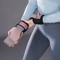 Neirny 헬스 스트랩 논슬립 턱걸이 장갑 손목 보호대 리프팅 그립 여성 전용 풀업 역도 데드리프트 웨이트 스트렙, 그레이