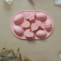 DIY 제빵 부활절 달걀 모양 실리콘 몰드 토끼 색상 초콜릿 케이크 공룡 소품 베이킹 도구 수동 비누, [01] 011 pink