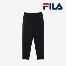 휠라[FS2WPD2215M] 남성 경량 트리코트 배색 스트레치 웜업 팬츠 BLK