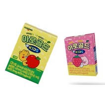 ( 행사상품 ) 일동 아로골드 키즈 비타민C 비타민D 과채음료 4팩, 사과