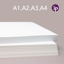 인터퍼시픽 미색지 백상지 A2용지 A3 A4 모조 큰종이, 1개, A2미색100장