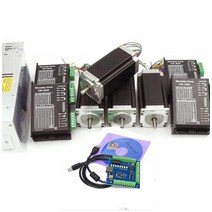 CNCTOPBAOS 3축 CNC 키트 Nema23 스테퍼 모터 12.0g(420온스) 입력 3A 112mm CW5045 드라이버 256 마이크로스텝 5축 마하3 컨트롤 카드, 4-Axis-A