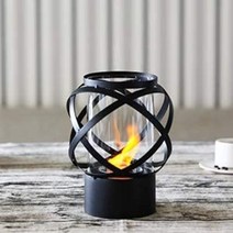 (국내배송) 에탄올 난로 JHY design 원형 검정 모던 가정용 불멍 바이오 알콜 유리 벽난로 불꽃 멍때리기 감성 캠핑 손담비 경수진