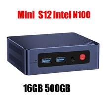 Beelink 미니 PC 게이머 인텔 셀러론 N5095 S12 12 세대 N95 N100 윈도우 11 DDR4 8GB 256GB SSD egpuBeelink egpu, N100 16GB 500GB+미국