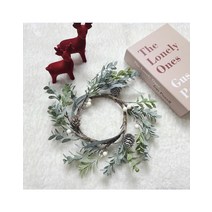 [샤이닝홈] 이너스 조화 크리스마스 캔들링 리스 유카리 화이트베리 장식 1P, 화이트