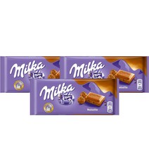 밀카 누아제트 헤이즐넛 초콜릿 100g Milka Noisette, 3팩
