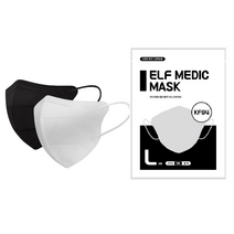 [100매 대형 ] KF94 엘프메딕 마스크 (라이프웨이 황사방역 마스크) ELF MEDIC, 블랙100