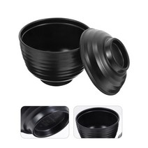 파스타볼 접시 그릇 샐러드레스토랑 용 절묘한 일본 모조 세라믹 수프 그릇라면 그릇 1 개 (블랙), 01 Black