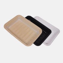 PP용기 T5 3kg 색상별 묶음 100개 정육포장 배달 진열 일회용용기 트레이 고기진열 정육용기, 백색