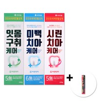 1+1 해호 이엔닥터치약 200g + 왕폭칫솔, 미백치아케어 2개 + 왕폭칫솔 2개