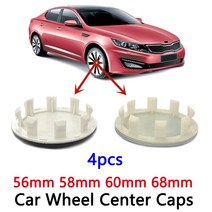 자동차 휠 허브 센터 캡 림 커버 방진 로고 배지 엠블럼 56mm 58mm 60mm 68mm 4 개입 외장 부품 액세서리, [02] 56mm Black Red