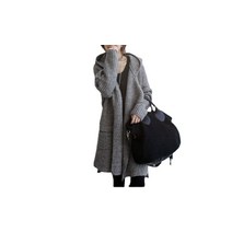 스웨터 가을과 겨울 두꺼운 스웨터 카디건 코트 느슨한 굵은 양모 한국 버전 긴 후드 벨트 니트 코트