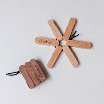 코마스나인 캠핑 폴딩 냄비받침대, 전용파우치포함, 앤틱우드