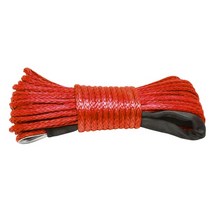 견인로프 탄성줄 튼튼한끈 두꺼운 로프 7700lbs 윈치 라인 케이블 윈치 후크 스토퍼 고무 atv suv utv 트럭 오프로드 액세서리, 빨간색