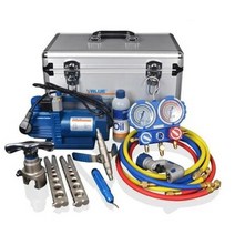 냉매회수기 냉매 에어컨자재 알루미늄 합금 상자가 있는 냉동 수리 도구 세트 냉동 도구, vtb-5a 세트