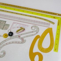 핸드메이드114 암홀자 곡자 그레이딩자 등 봉제 제도용 자 우수상품 모음 방안자/시접자/모드자, R01 소프트축도자, 1개