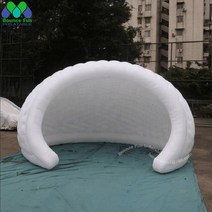 대형 에어 차박 텐트 개인 무대 천막 풍선 돔 이글루 텐트 연속 송풍기와 옥스포드 하프 루나 디스코 쇼 하, 01 White_01 4m13ftDia