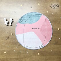 364days 먼지없는 사계절 원형 스윗드림 문스타 미니 러그 북유럽감성 미니 카페트 발매트 디자인 일러스트 그림 러그 40cm 10종