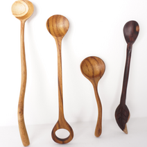 티크우드 장미나무 고급 머들러 티스푼 선물세트, 2.롱머들러