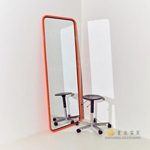 전신거울 대형 인테리어 스탠드 거울 전신 현관, 60x160CM(오렌지-레드)