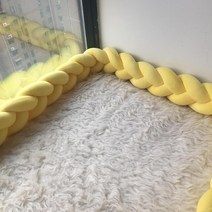 범퍼 침대 패드 아기 가드 토퍼 1.5M/2M 브레이드 매듭 베개 쿠션 유아용 보호대 룸 장식 침구 세트, [01] 2m, [01] 01