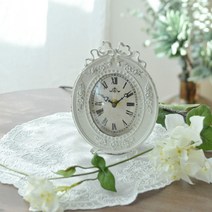 꼬떼따블 프렌치 빈티지 엔틱 화이트 인테리어 탁상시계 (1913491)