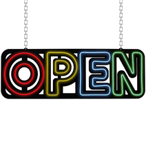 LED보드나라 영업중 LED간판 OPEN LED 미용실 카페 네온 사인 미니간판, P-1_대형 실리콘 OPEN 4색