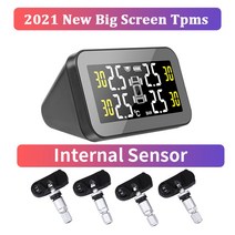 TPMS 센서 보안 주차 압력 알람 새로운 대형 스크린 TPMS 스마트 자동차 타이어 압력 모니터 시스템 태양, 03 Internal sensors