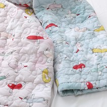 한성실업 버드 순면 워싱 유아동 차렵 낮잠 이불, 핑크