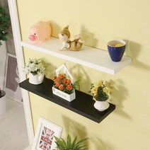 23T 무지주 벽선반 벽걸이 TV 선반, 400무지주선반-블랙