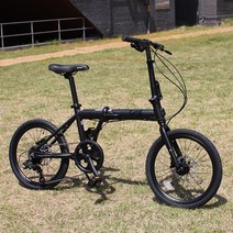 오투휠스 FUD8 미니벨로 접이식 자전거 20인치 8단, 반조립-택배배송, 블랙