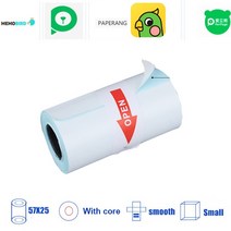 감열지 열전사 인쇄 용지 1 롤 Paperang amp Peripage 미니 프린터 모바일 블루투스 금전 등록기 57x25mm POS, [02] 1 sticker(57X25mm)