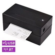 포스트잇 프린터 라벨링기 (에서 선박 us) 데스크탑 열 라벨 203 인치 당 점 4x6 패키지 인쇄 일체형 메이커 무선 BT 및 USB 연결 198612, 검은색_EU 플러그