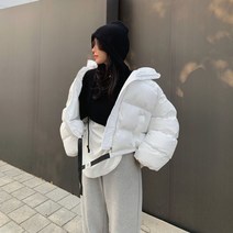 클로슈W / 빵빵 오버핏 세미 숏 패딩 (2color)