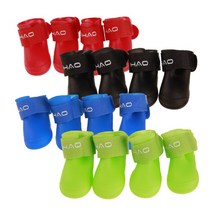 강아지 레인부츠 장화 미끄럼방지 염화칼슘, 블랙