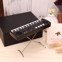 미니 전자 오르간 모형 나무 장식품 파이프 오르간 수제 모형 장식품 인형 악기 더블-58526, 08. 14cm 전자 오르간 [기프