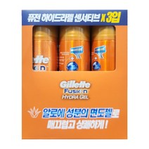 E질레트 퓨전 하이드라젤 센서티브 195g x 3 면도젤, 1세트