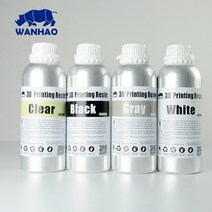 WANHAO 워터워셔블 레진-SLA DLP용 레진(1000ml), 블랙