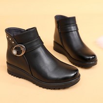 어머니의 신발 면화 겨울 플러스 벨벳 따뜻한 중년 및 노인 여성 신발 미끄럼 방지 부드러운 바닥 중년 신발 오래된 스노우 부츠