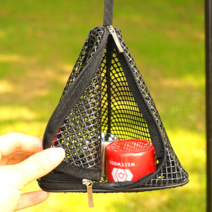 캠핑 식기 건조망 메쉬망 건조대 백패킹 차박 낚시 여행 삼각망 설거지망 그릇 그물망 파우치, 블랙 소