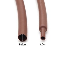 1 미터 갈색 Dia 2 3 4 5 6 7 8 9 10 12 14 16 20 25 30 40 50 mm 열 수축 튜브 2:1 폴리올레핀 케이블 슬리브 절연, Brown, 50mm x 1 Meter