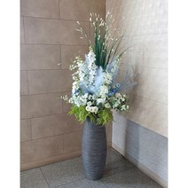 흰내 조화 장식 인테리어 대나무통 화분 플랜테리어 서울 경기지역만 배송가능