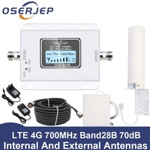 4G LTE 700Mhz 셀룰러 모바일 신호 부스터 리피터 LCD 디스플레이 Band28B 모바일 핸드폰 신호 증폭기 리피, 02 미국 플러그