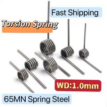 알리 Aliexpress Helicaltorsio 링 65Mn 강철 V 형 헬리컬 토션 스프링 와이어 직경 1.0mm 각도 60 90 120 180 도 5 개 맞춤형 115129, 1.0mm_9.5mm, 6mm (180 degrees)
