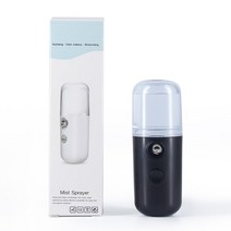 얼굴 스티머 피부 안면 가습 미스트기 워터 아쿠아 필링기 팬 분무기와 30ML 휴대용 기선 USB Nebulizer 나노 가습기 수화 여성 스킨 케어 도구, [10] D black-no fan